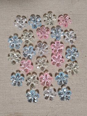 25 Pcs Large Pastel Colored Flowers Decorative Push Pins Bulletin Board Pins